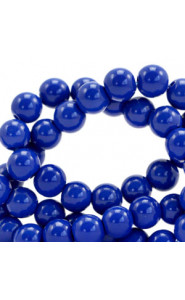Opaque glass beads 4mm Strong blue
